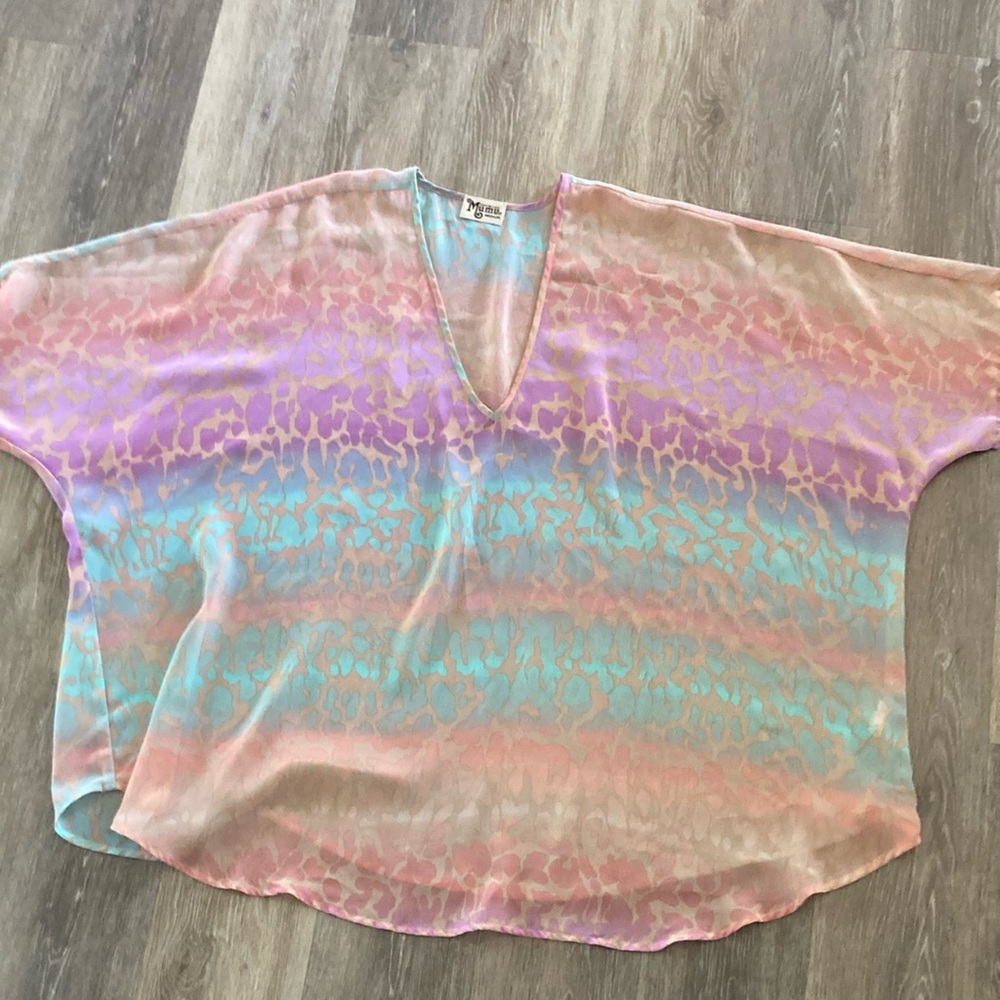 Pastel Cheetah Show Me Your Mumu Sheer Tunic